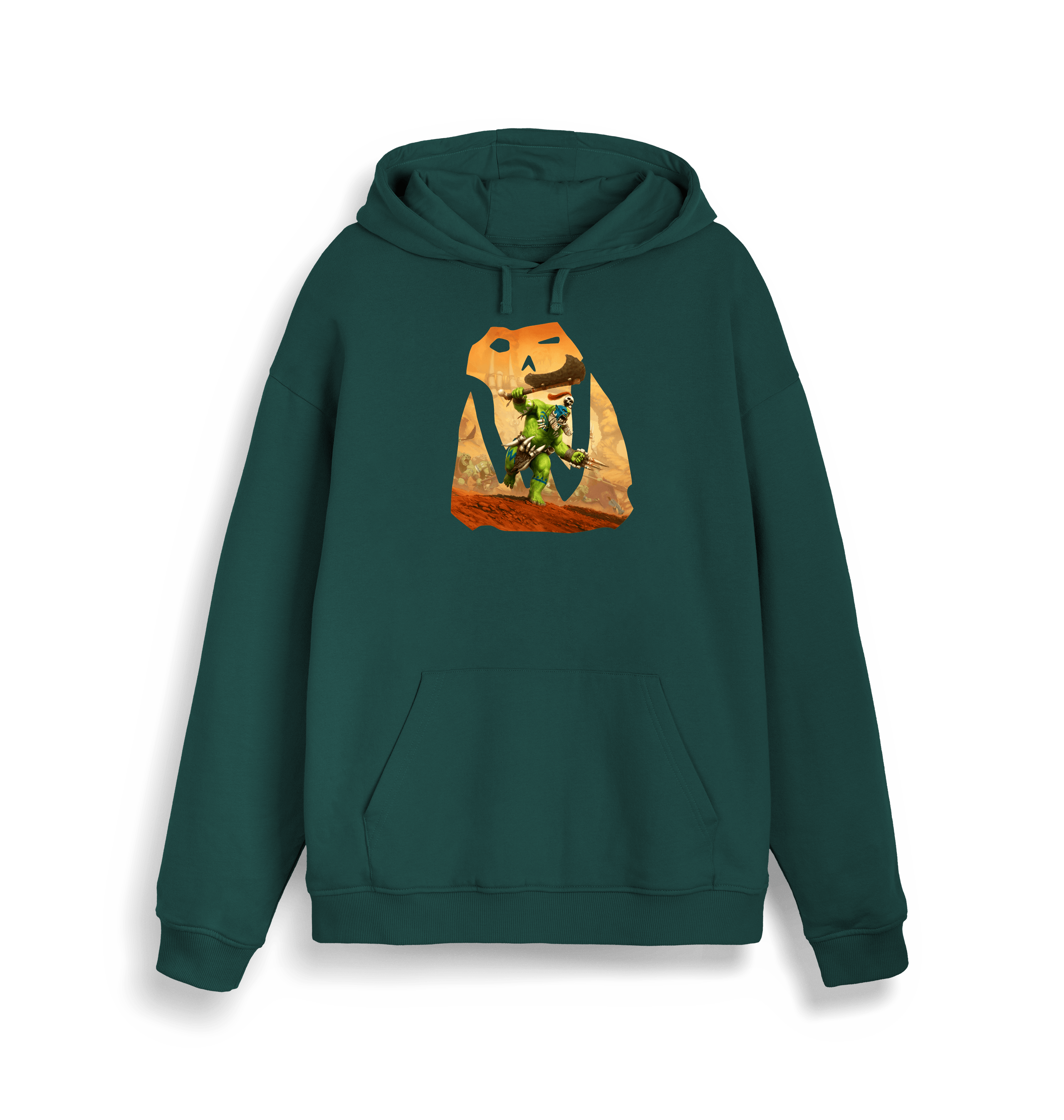 Glazed Green Printed Sweater Front